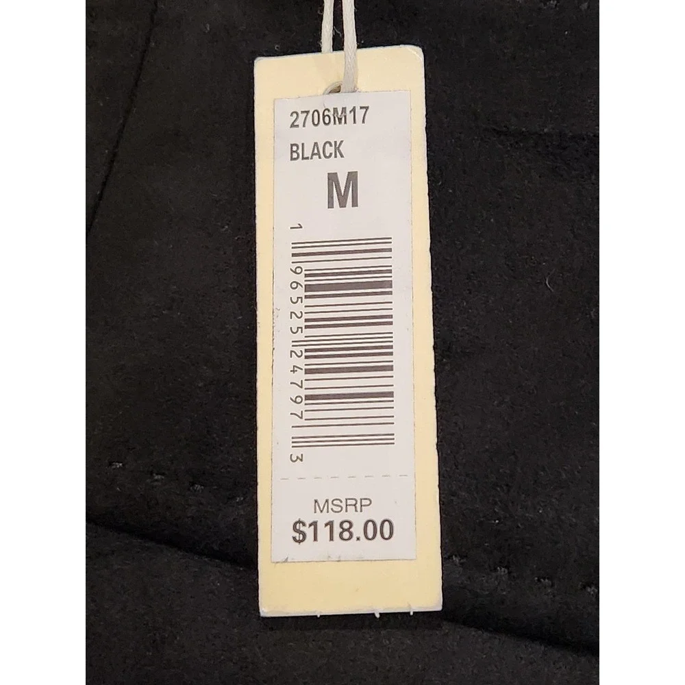 Max Studio Skirt Womens Medium Black Faux Suede Mini Pull On Stretch MSRP‎ $118